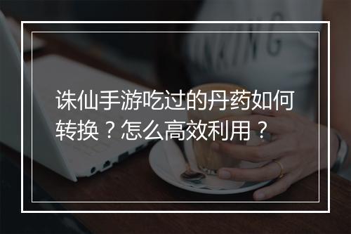 诛仙手游吃过的丹药如何转换？怎么高效利用？