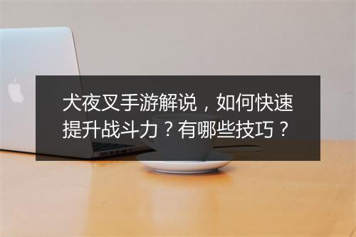 犬夜叉手游解说，如何快速提升战斗力？有哪些技巧？