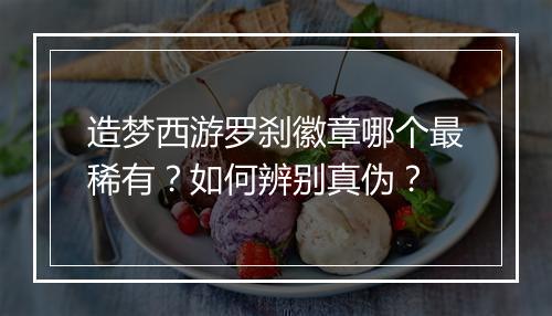 造梦西游罗刹徽章哪个最稀有？如何辨别真伪？