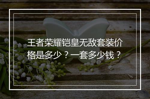 王者荣耀铠皇无敌套装价格是多少？一套多少钱？