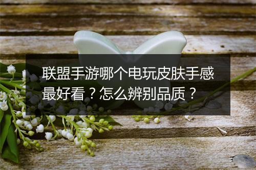 联盟手游哪个电玩皮肤手感最好看？怎么辨别品质？