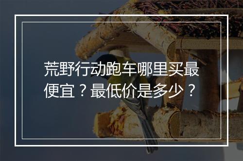 荒野行动跑车哪里买最便宜？最低价是多少？