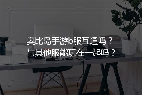 奥比岛手游b服互通吗？与其他服能玩在一起吗？