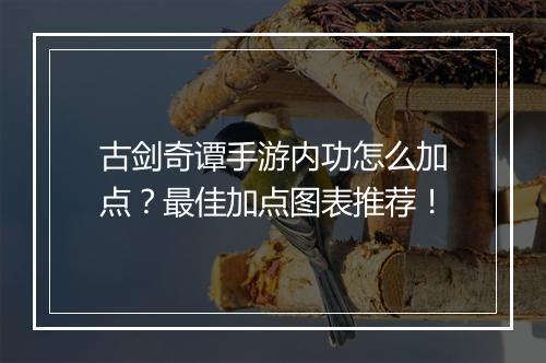 古剑奇谭手游内功怎么加点？最佳加点图表推荐！
