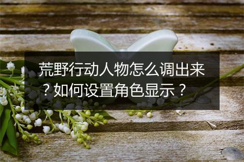 荒野行动人物怎么调出来？如何设置角色显示？