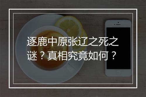 逐鹿中原张辽之死之谜？真相究竟如何？