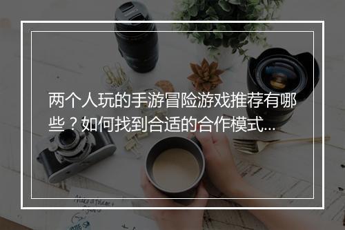 两个人玩的手游冒险游戏推荐有哪些？如何找到合适的合作模式？