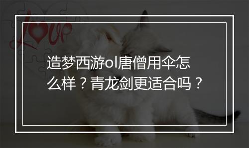 造梦西游ol唐僧用伞怎么样？青龙剑更适合吗？