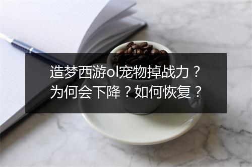 造梦西游ol宠物掉战力？为何会下降？如何恢复？