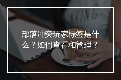 部落冲突玩家标签是什么？如何查看和管理？