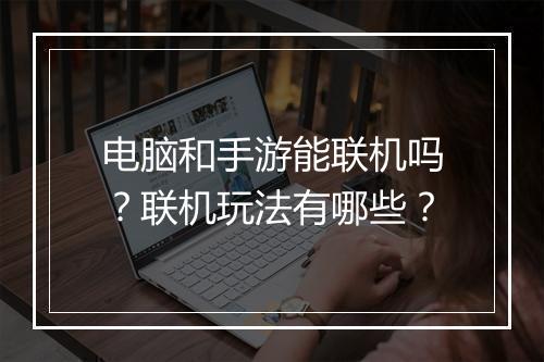 电脑和手游能联机吗？联机玩法有哪些？