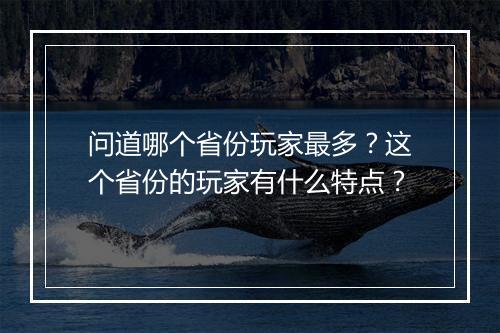 问道哪个省份玩家最多？这个省份的玩家有什么特点？