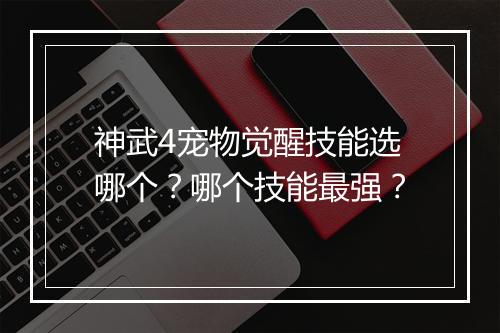 神武4宠物觉醒技能选哪个？哪个技能最强？