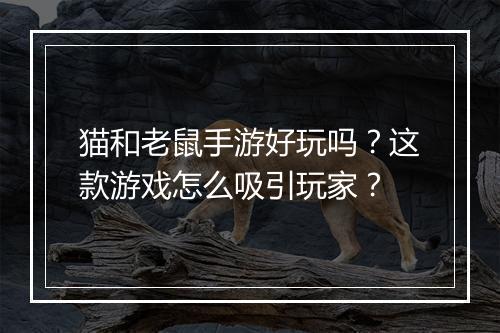 猫和老鼠手游好玩吗？这款游戏怎么吸引玩家？