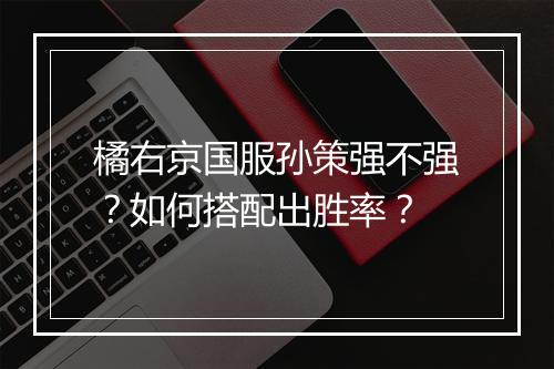 橘右京国服孙策强不强？如何搭配出胜率？