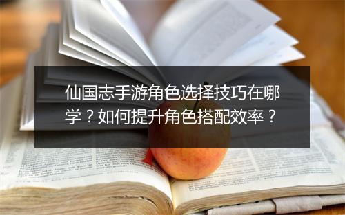 仙国志手游角色选择技巧在哪学？如何提升角色搭配效率？