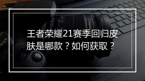 王者荣耀21赛季回归皮肤是哪款？如何获取？