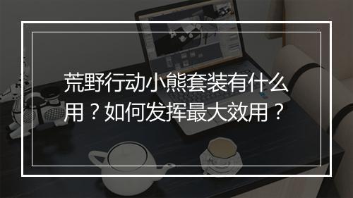 荒野行动小熊套装有什么用？如何发挥最大效用？