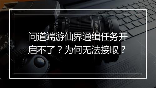 问道端游仙界通缉任务开启不了？为何无法接取？