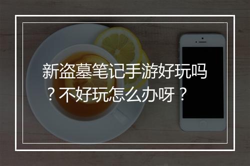 新盗墓笔记手游好玩吗？不好玩怎么办呀？