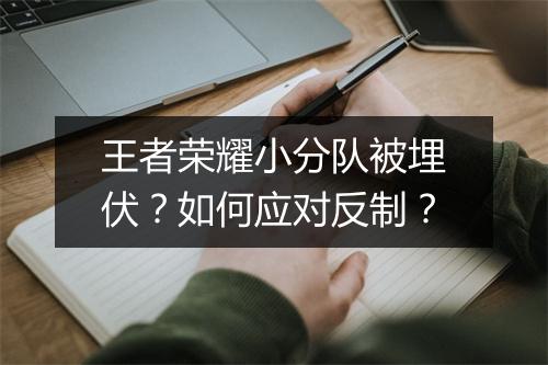王者荣耀小分队被埋伏？如何应对反制？