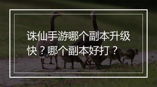 诛仙手游哪个副本升级快？哪个副本好打？