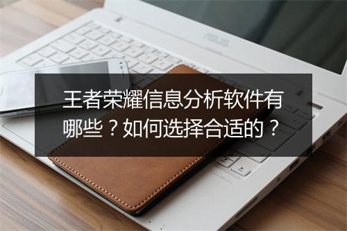 王者荣耀信息分析软件有哪些？如何选择合适的？