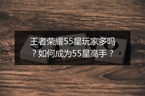 王者荣耀55星玩家多吗？如何成为55星高手？