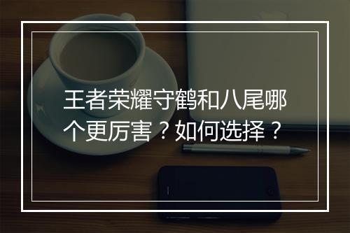 王者荣耀守鹤和八尾哪个更厉害？如何选择？