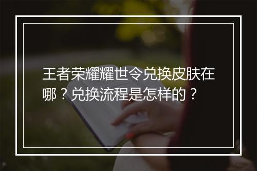 王者荣耀耀世令兑换皮肤在哪？兑换流程是怎样的？