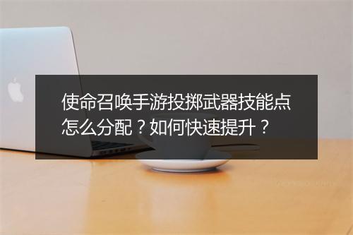 使命召唤手游投掷武器技能点怎么分配？如何快速提升？