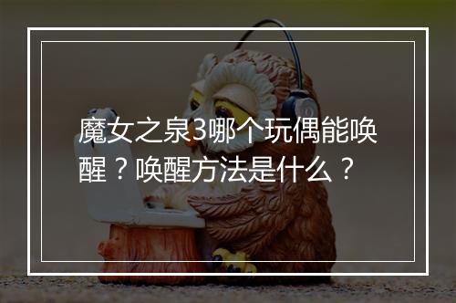 魔女之泉3哪个玩偶能唤醒？唤醒方法是什么？