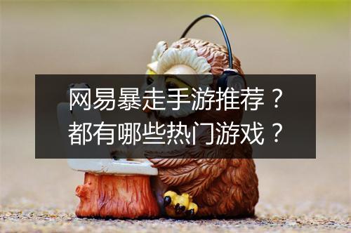 网易暴走手游推荐？都有哪些热门游戏？