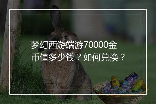 梦幻西游端游70000金币值多少钱？如何兑换？