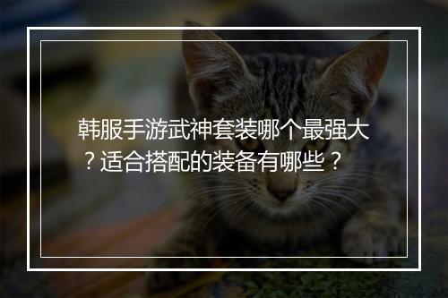 韩服手游武神套装哪个最强大？适合搭配的装备有哪些？