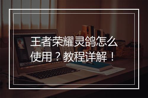 王者荣耀灵鸽怎么使用？教程详解！