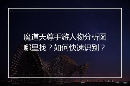 魔道天尊手游人物分析图哪里找？如何快速识别？