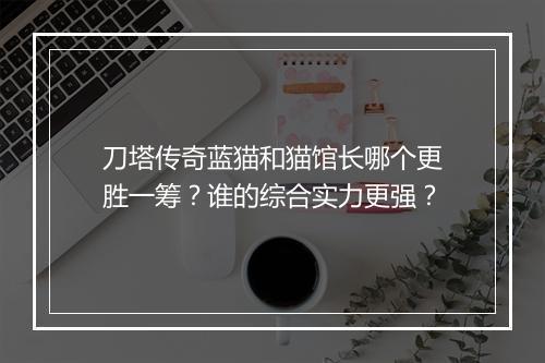 刀塔传奇蓝猫和猫馆长哪个更胜一筹？谁的综合实力更强？
