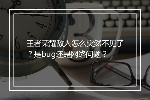 王者荣耀敌人怎么突然不见了？是bug还是网络问题？