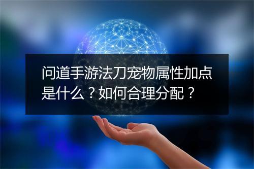 问道手游法刀宠物属性加点是什么？如何合理分配？